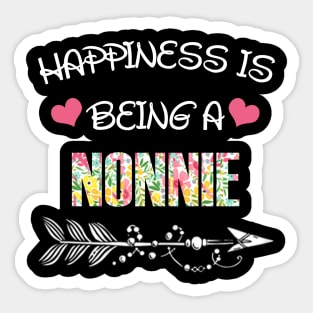 Happiness is being Nonnie floral gift Sticker